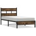 Estructura cama con cabecero sin colchón roble Sonoma 80x200