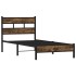 Estructura cama con cabecero sin colchón roble Sonoma 80x200