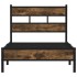 Estructura cama con cabecero sin colchón roble Sonoma 80x200