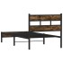 Estructura cama con cabecero sin colchón roble Sonoma 80x200