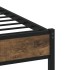 Estructura cama con cabecero sin colchón roble Sonoma 80x200