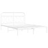 Estructura cama sin colchón con cabecero metal blanco