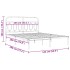Estructura cama sin colchón con cabecero metal blanco