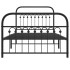 Estructura cama sin colchón con estribo metal negro 100x190