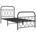 Estructura cama sin colchón con estribo metal negro 90x190