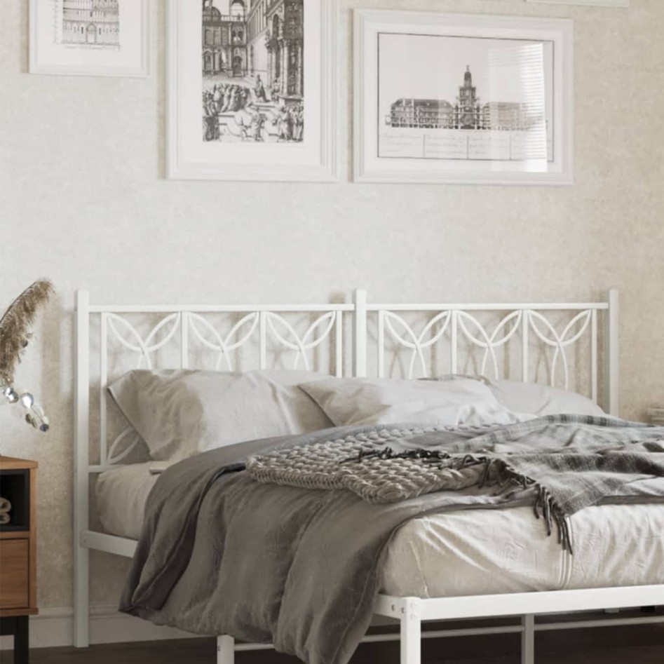 Cabecero de metal blanco 160