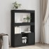 Aparador alto madera de ingeniería negro 92x33x140