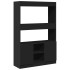 Aparador alto madera de ingeniería negro 92x33x140