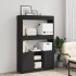 Aparador alto madera de ingeniería negro 92x33x140