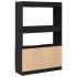 Aparador alto madera de ingeniería negro 92x33x140