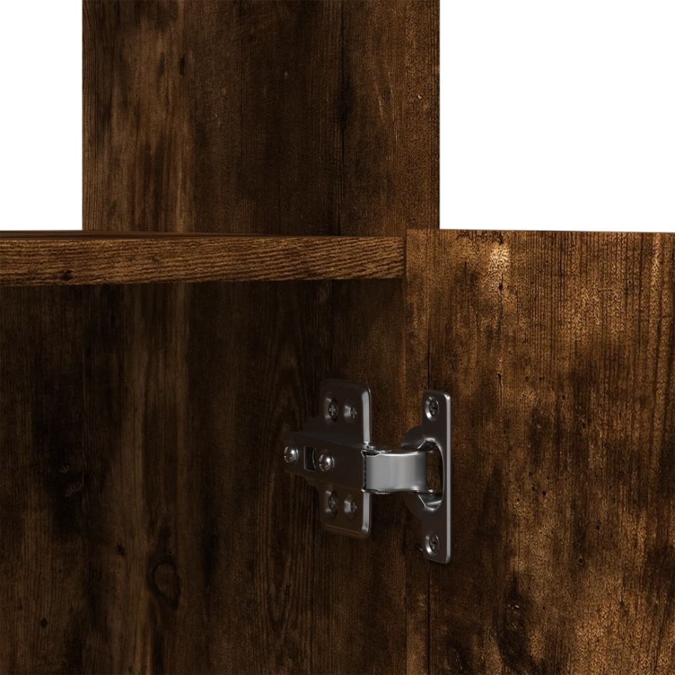 Aparador alto madera de ingeniería roble ahumado 63x33x180