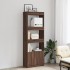 Aparador alto madera de ingeniería roble marrón 63x33x180