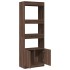 Aparador alto madera de ingeniería roble marrón 63x33x180