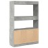 Aparador alto madera de ingeniería gris hormigón 92x33x140