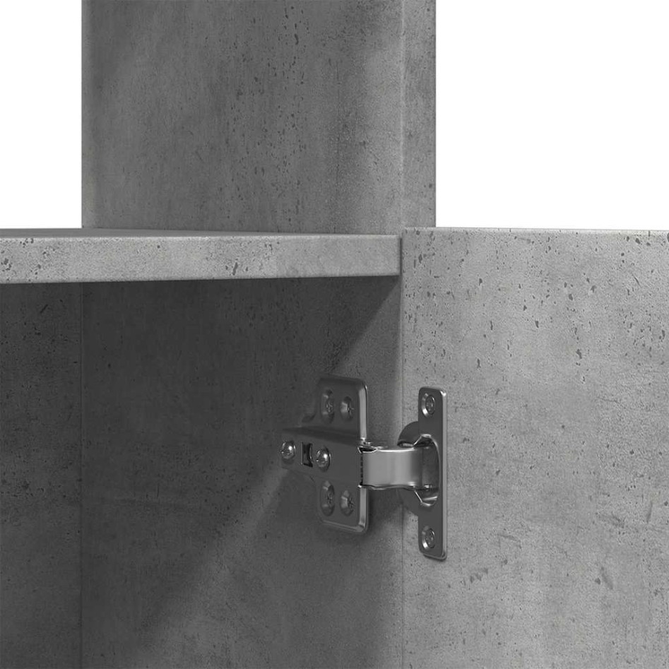 Aparador alto madera de ingeniería gris hormigón 92x33x140