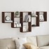 Estantería de pared madera ingeniería marrón roble 159x18x66