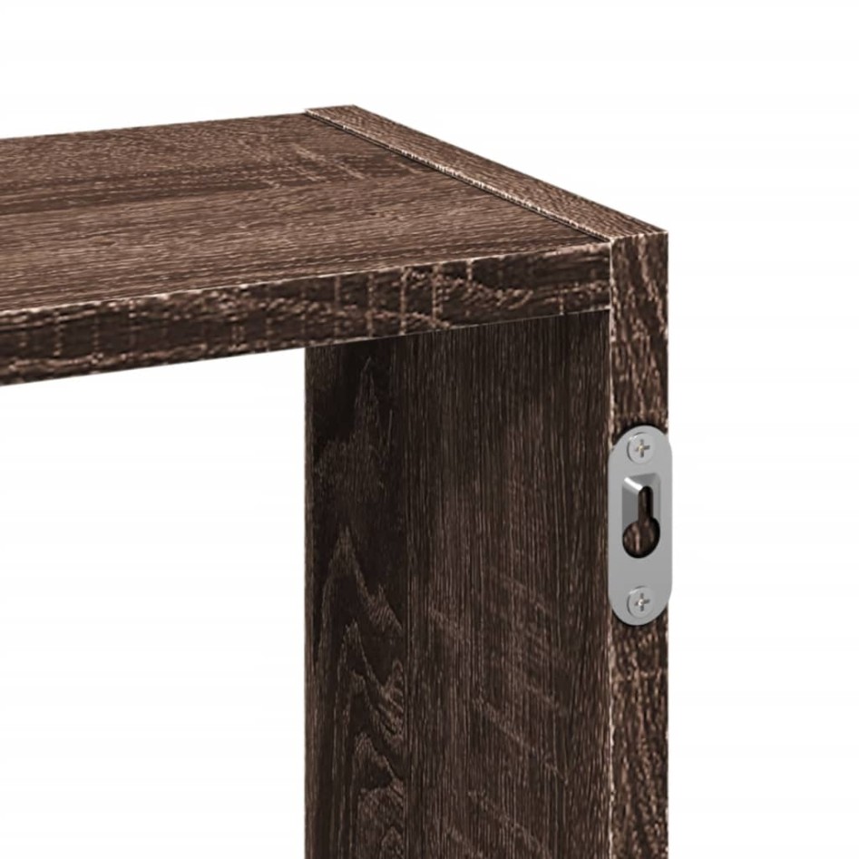 Estantería de pared madera ingeniería marrón roble 159x18x66