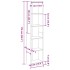 Estantería de madera de ingeniería roble Sonoma 40x24x176