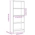 Estantería de madera de ingeniería blanca 60x24x143
