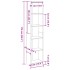 Estantería madera de ingeniería roble ahumado 40x24x176