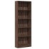 Estantería de madera de ingeniería marrón roble 60x24x176
