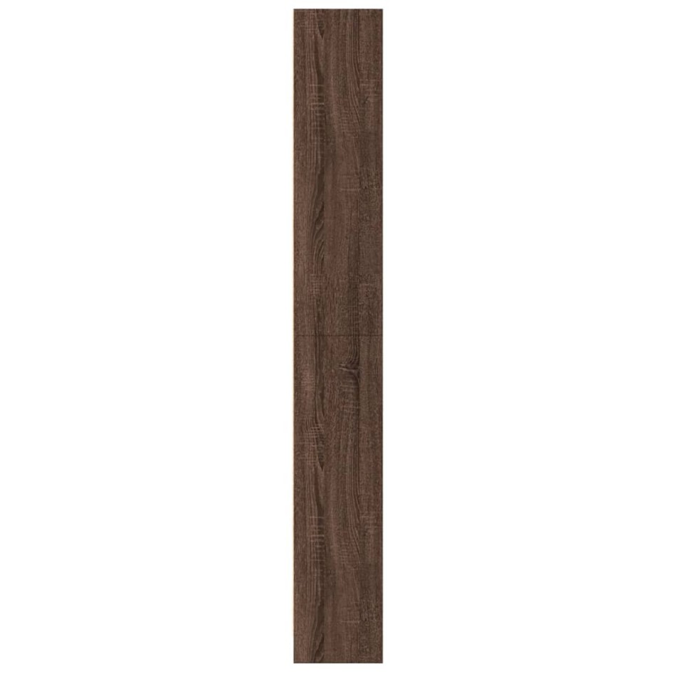 Estantería de madera de ingeniería marrón roble 60x24x176