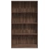 Estantería de madera de ingeniería marrón roble 80x24x143
