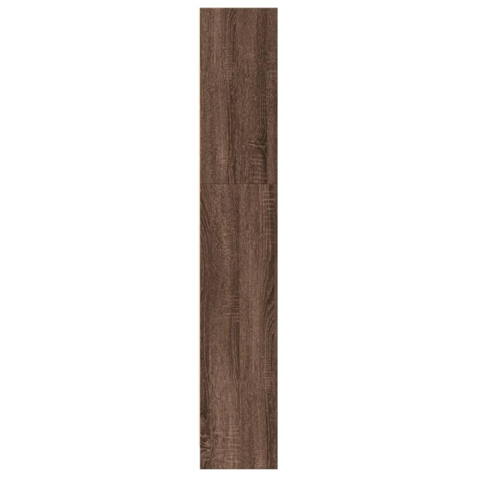 Estantería de madera de ingeniería marrón roble 80x24x143