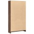 Estantería de madera de ingeniería marrón roble 80x24x143