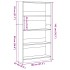 Estantería de madera de ingeniería marrón roble 80x24x143