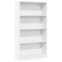 Estantería de madera de ingeniería blanca 80x24x143