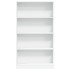 Estantería de madera de ingeniería blanca 80x24x143