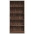 Estantería de madera de ingeniería marrón roble 80x24x176