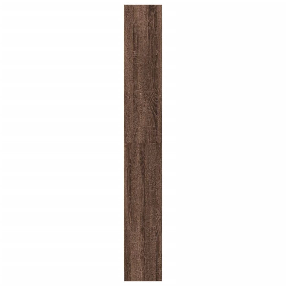 Estantería de madera de ingeniería marrón roble 80x24x176