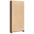 Estantería de madera de ingeniería marrón roble 80x24x176