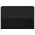 Mueble de TV metal y madera de ingeniería negro 60x31x39,5