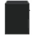 Mueble de TV metal y madera de ingeniería negro 60x31x39,5
