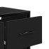 Mueble de TV metal y madera de ingeniería negro 60x31x39,5