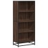 Estantería de madera de ingeniería marrón roble 60x35x139