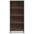 Estantería de madera de ingeniería marrón roble 60x35x139