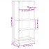 Estantería de madera de ingeniería marrón roble 60x35x139