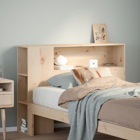 Cabecero de cama con almacenaje madera maciza de pino 90