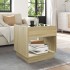 Mesa de centro con Infinity LED roble Sonoma 50x50x50