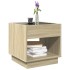Mesa de centro con Infinity LED roble Sonoma 50x50x50