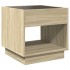 Mesa de centro con Infinity LED roble Sonoma 50x50x50