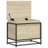 Caja de almacenaje madera ingeniería roble sonoma 60x40x51,5