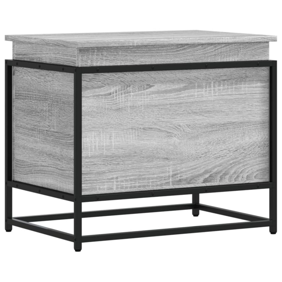 Caja de almacenaje con tapa madera gris Sonoma 60x40x51,5