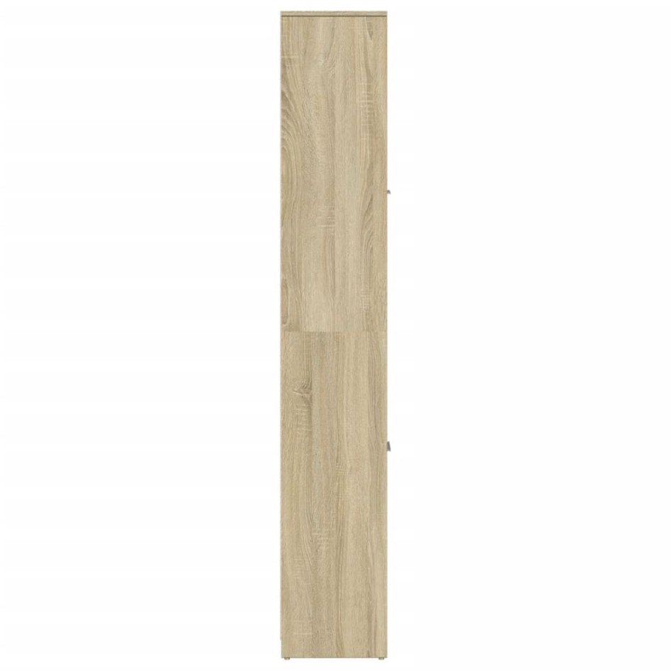 Armario de baño madera contrachapada color roble 30x30x183,5