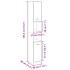Armario de baño madera contrachapada color roble 30x30x183,5