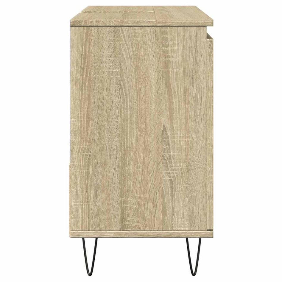 Armario de baño madera contrachapada roble Sonoma 65x33x60